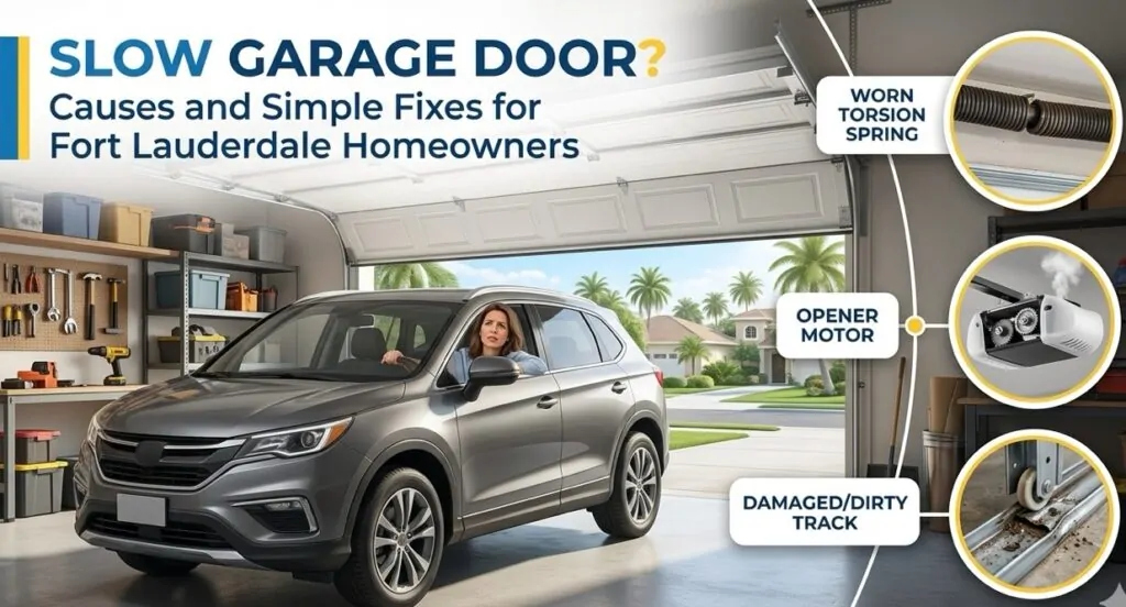 Slow Garage Door? Causes and Simple Fixes for Fort Lauderdale Homeowners