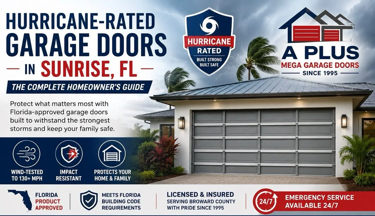 Sunrise Hurricane-Rated Garage Doors Solutions | A Plus Mega